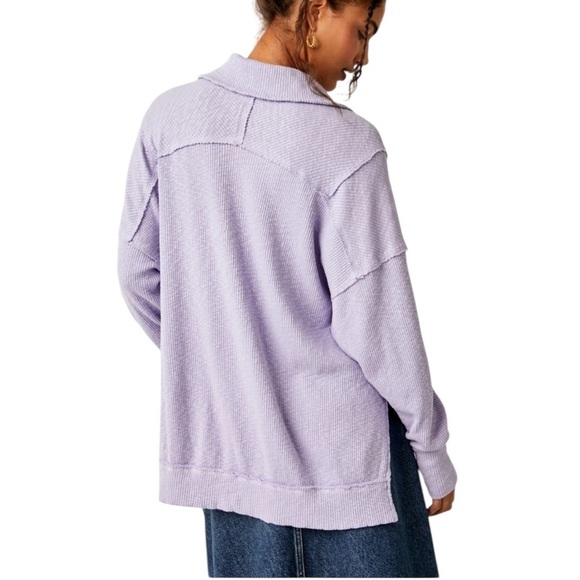 FREE PEOPLE Walk Away Tunic Top in Lavender Size M - Picture 2 of 10